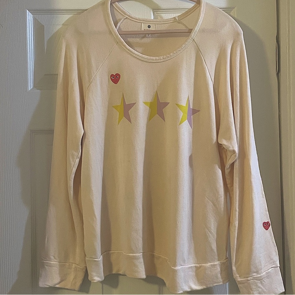 Sundry | Cream Stars Jumper | Commes de Garçon Appliqués | Size 3